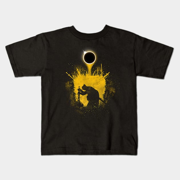 Fire Eclipse (Sun version) Kids T-Shirt by Manoss